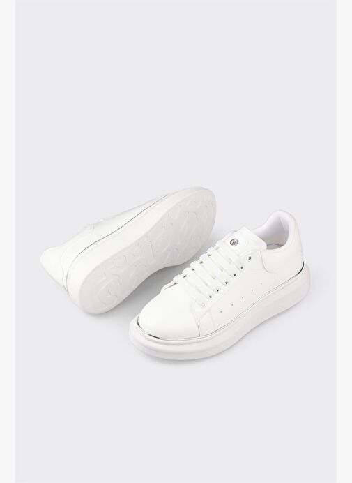 Beyaz Erkek Spor Ayakkabı - Görsel 4