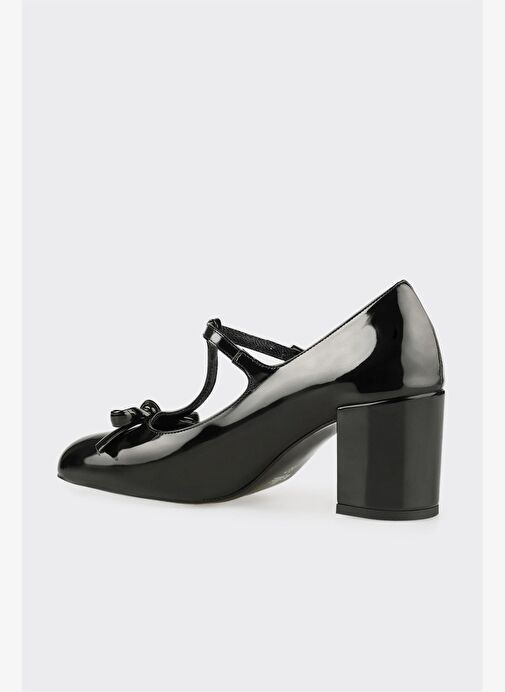 Siyah Kadın Orta Topuk Ayakkabı - Görsel 4