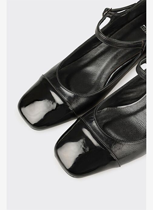 Siyah Kadın Orta Topuk Ayakkabı - Görsel 5