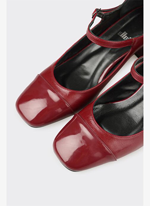 Bordo Kadın Orta Topuk Ayakkabı - Görsel 5