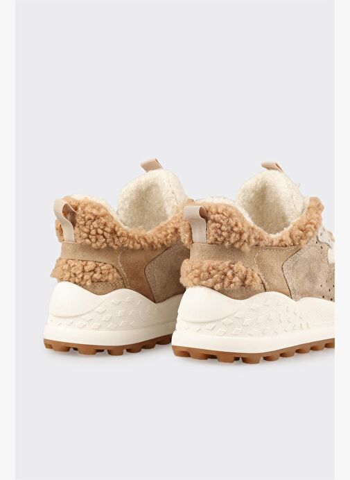 Bej Deri Kadın Spor Ayakkabı - Görsel 6