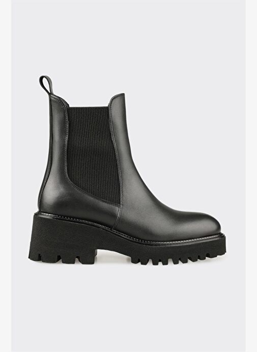 Siyah Deri Kadın Günlük Bot - Görsel 2