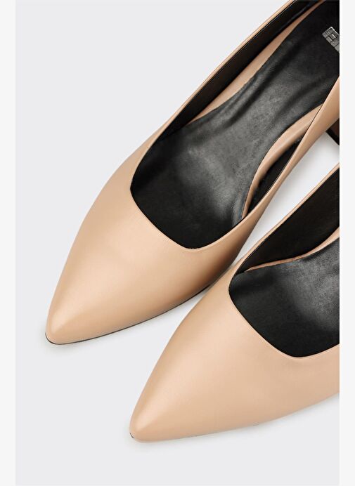 Naturel Deri Kadın Stiletto - Görsel 5
