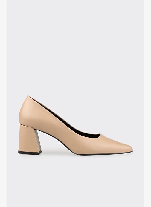 Naturel Deri Kadın Stiletto - Görsel 2