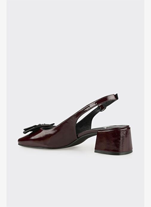 Bordo Deri Kadın Ayakkabı - Görsel 4
