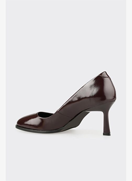 Bordo Deri Kadın Ayakkabı - Görsel 4