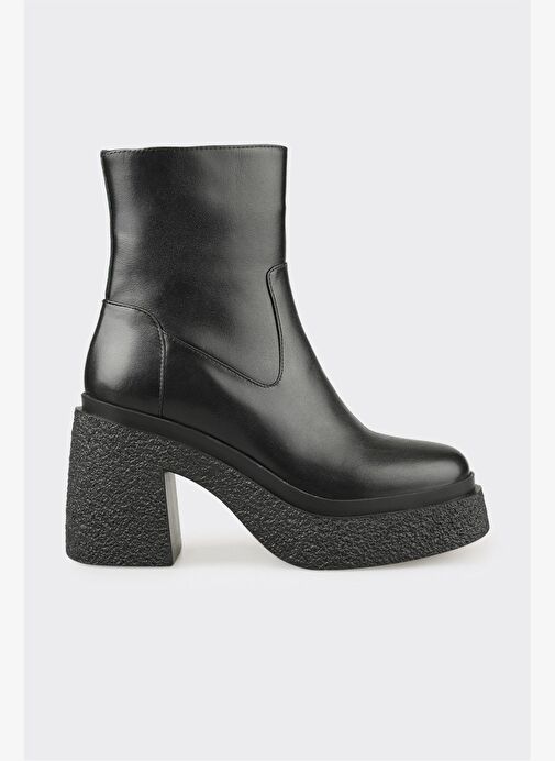 Siyah Deri Kadın Günlük Bot - Görsel 2