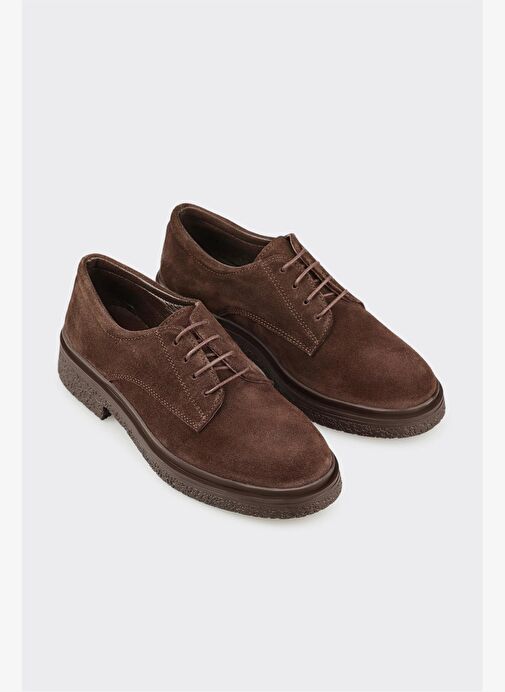 Kahve Deri Kadın Günlük Ayakkabı - Görsel 3