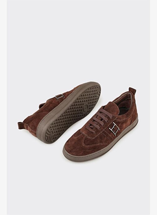 Kahve Deri Kadın Spor Ayakkabı - Görsel 4