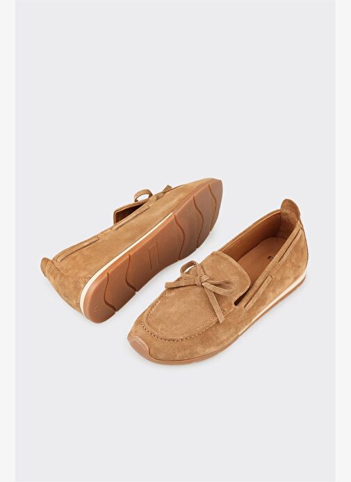 Taba Deri Kadın Günlük Ayakkabı - Görsel 4