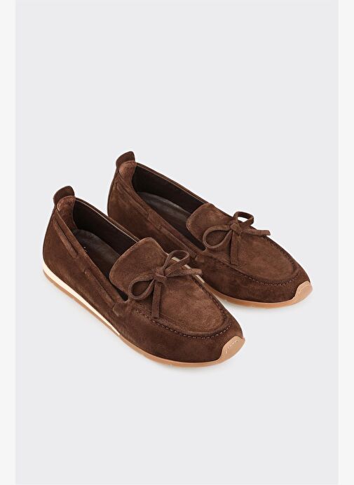 Kahve Deri Kadın Günlük Ayakkabı - Görsel 3