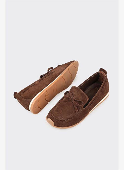 Kahve Deri Kadın Günlük Ayakkabı - Görsel 4