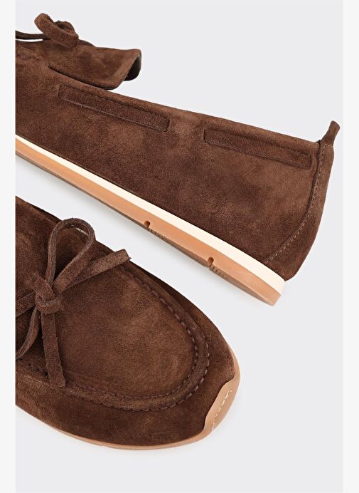 Kahve Deri Kadın Günlük Ayakkabı - Görsel 6