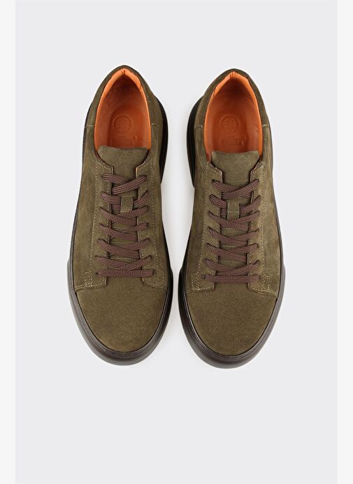 Haki Deri Erkek Günlük Ayakkabı - Görsel 5