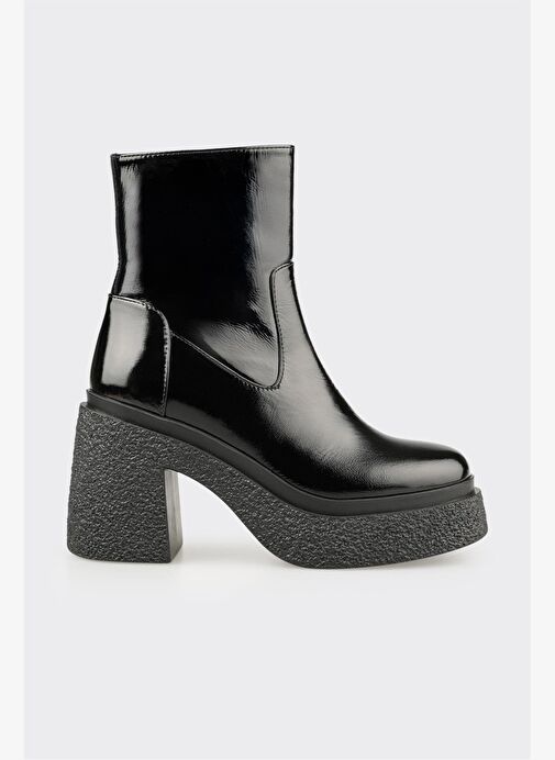 Siyah Deri Kadın Günlük Bot - Görsel 2