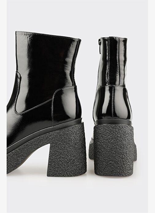 Siyah Deri Kadın Günlük Bot - Görsel 5