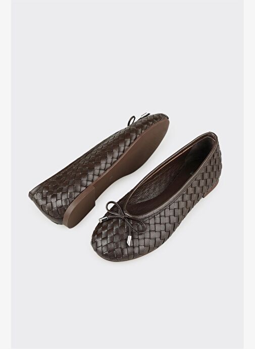 Kahve Deri Kadın Günlük Ayakkabı - Görsel 4