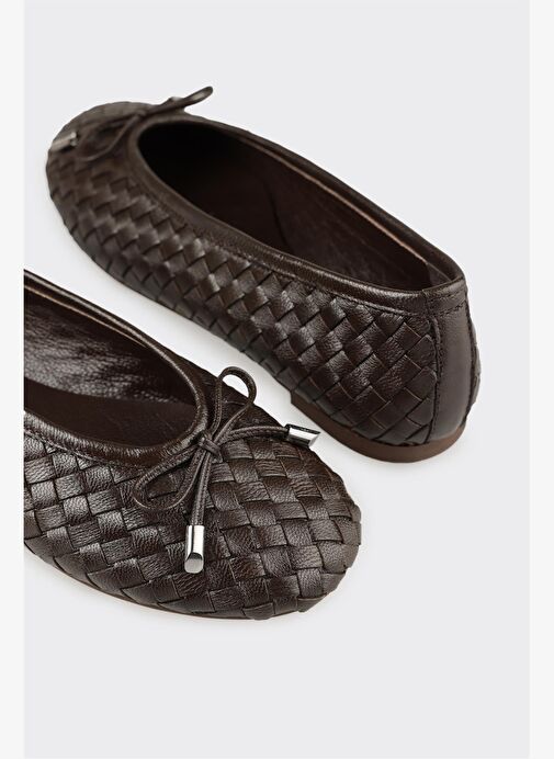 Kahve Deri Kadın Günlük Ayakkabı - Görsel 6