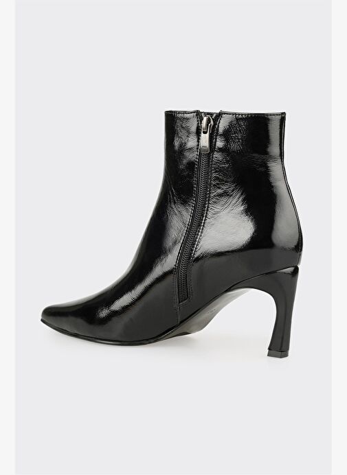 Siyah Deri Kadın Klasik Bot - Görsel 4