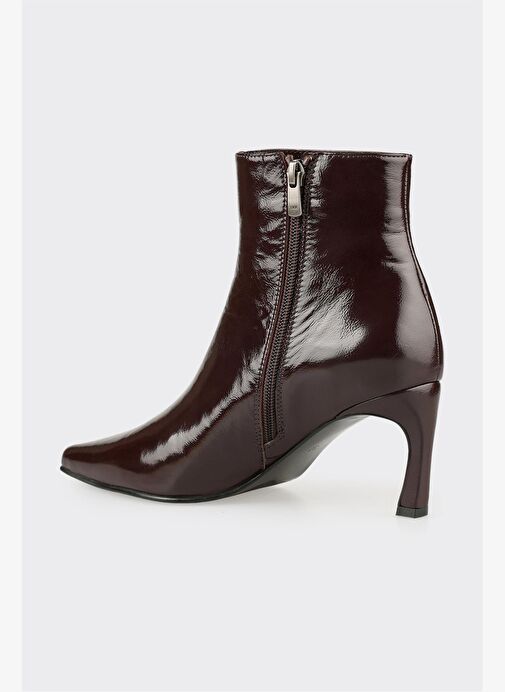 Kahve Deri Kadın Klasik Bot - Görsel 4