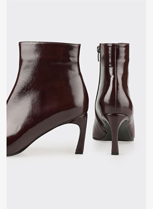 Kahve Deri Kadın Klasik Bot - Görsel 5