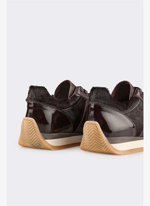 Kahve Deri Kadın Spor Ayakkabı - Görsel 6