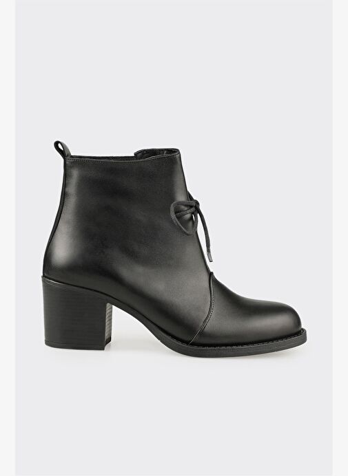 Siyah Deri Kadın Günlük Bot - Görsel 2