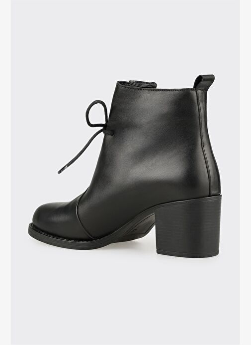 Siyah Deri Kadın Günlük Bot - Görsel 4