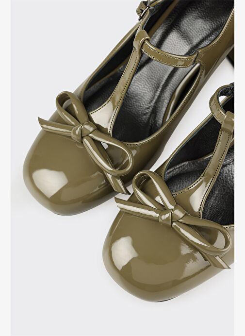 Yeşil Kadın Orta Topuk Ayakkabı - Görsel 5