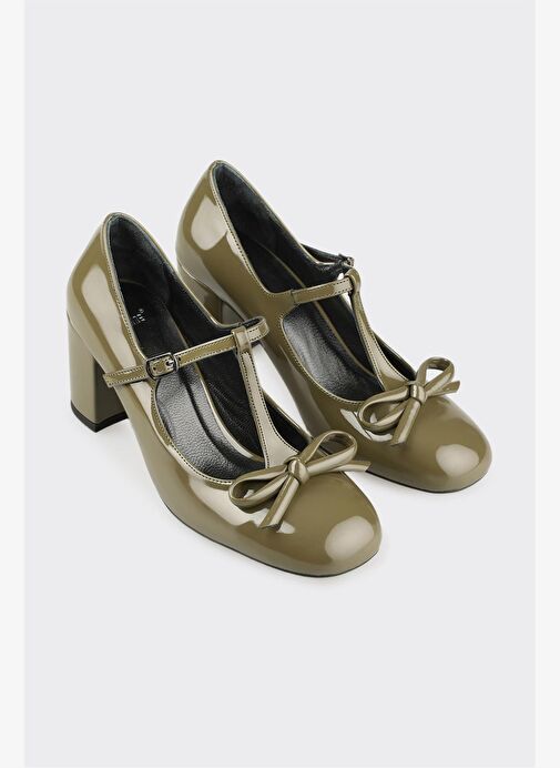 Yeşil Kadın Orta Topuk Ayakkabı - Görsel 3