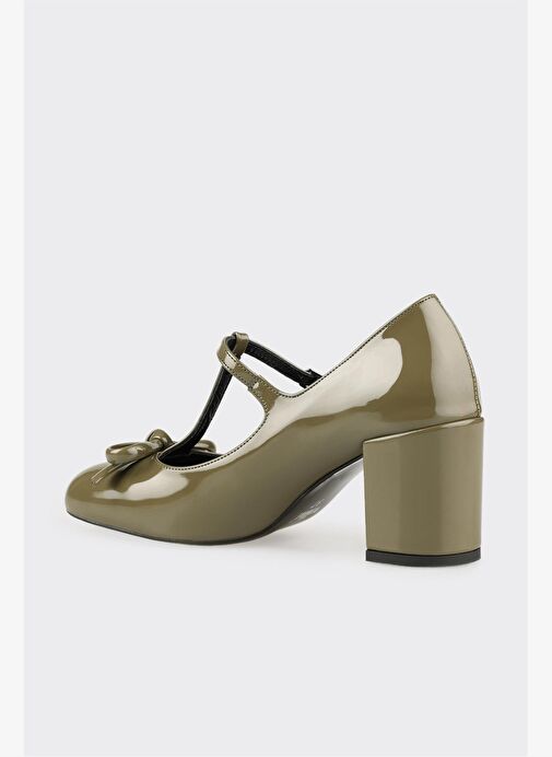 Yeşil Kadın Orta Topuk Ayakkabı - Görsel 4
