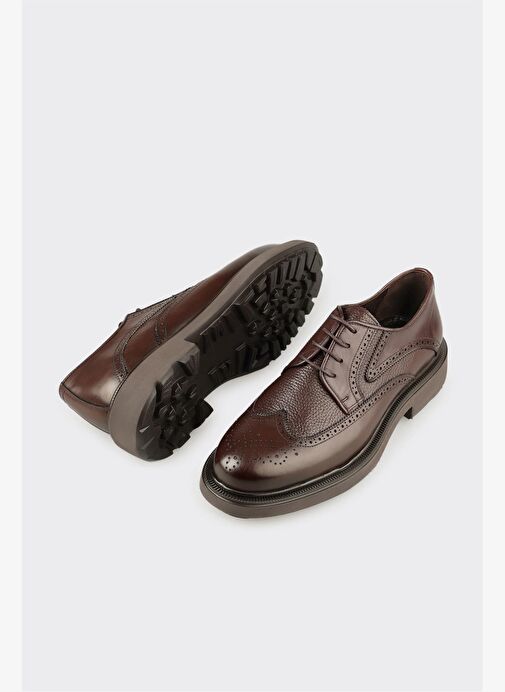 Kahve Deri Erkek Günlük Ayakkabı - Görsel 4