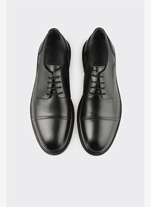 Siyah Deri Erkek Günlük Ayakkabı - Görsel 5