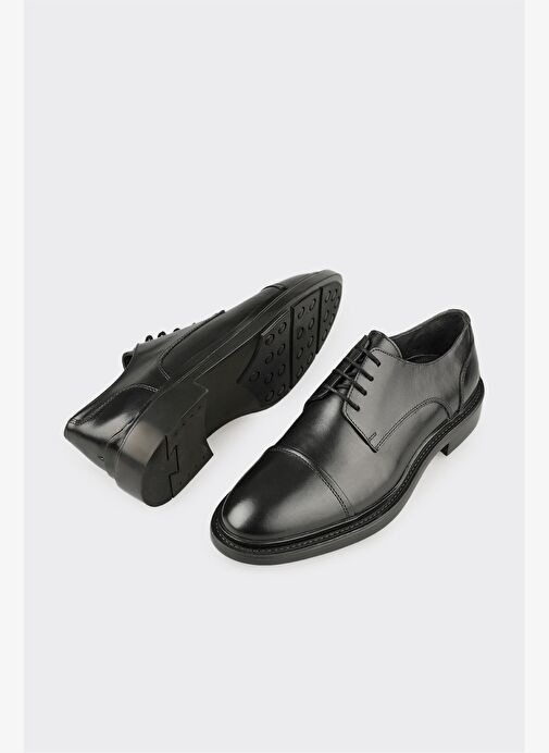 Siyah Deri Erkek Günlük Ayakkabı - Görsel 4