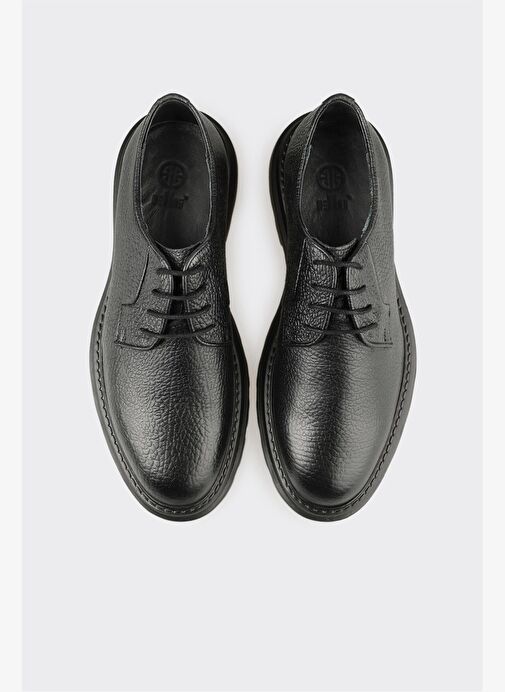 Siyah Deri Erkek Günlük Ayakkabı - Görsel 5