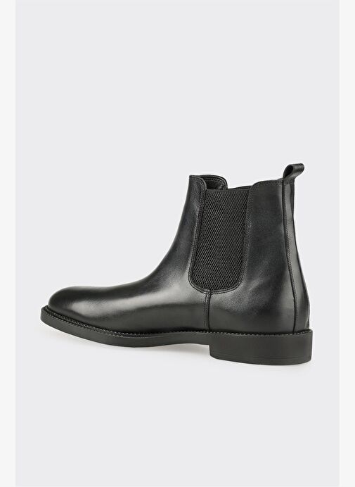 Siyah Deri Erkek Günlük Bot - Görsel 4