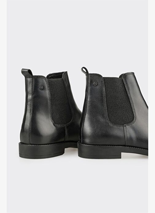 Siyah Deri Erkek Günlük Bot - Görsel 5