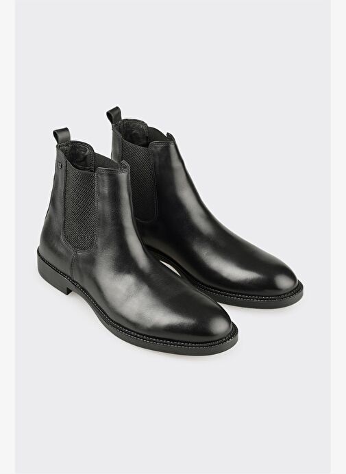 Siyah Deri Erkek Günlük Bot - Görsel 3