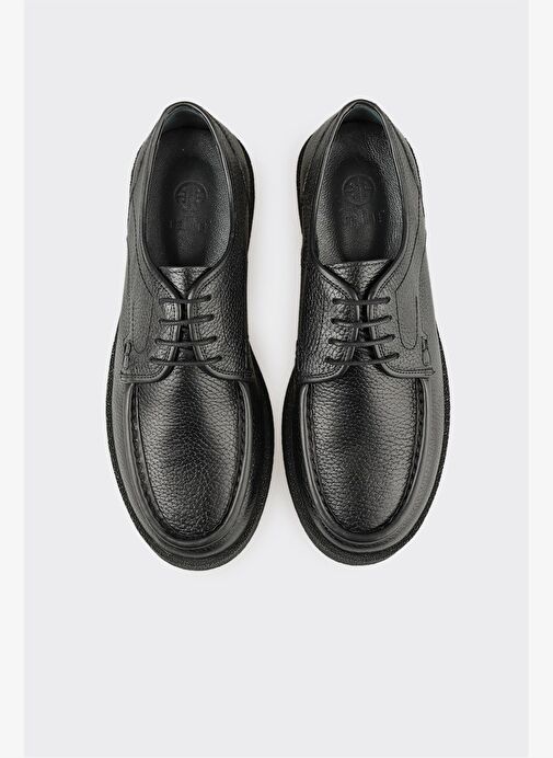Siyah Deri Erkek Günlük Ayakkabı - Görsel 5