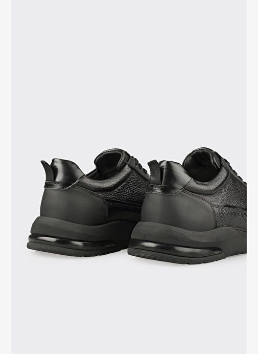 Siyah Deri Erkek Günlük Ayakkabı - Görsel 6