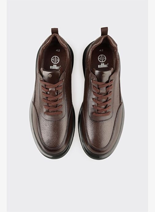Kahve Deri Erkek Günlük Ayakkabı - Görsel 5