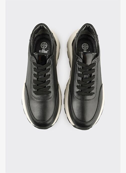 Siyah Deri Erkek Spor Ayakkabı - Görsel 5