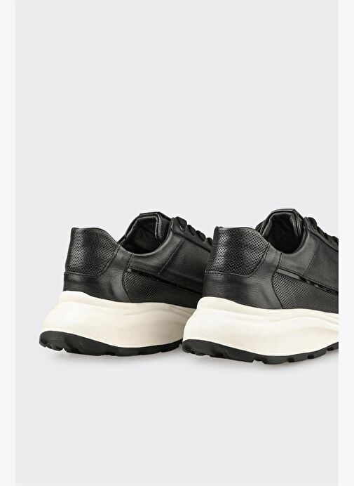 Siyah Deri Erkek Spor Ayakkabı - Görsel 6