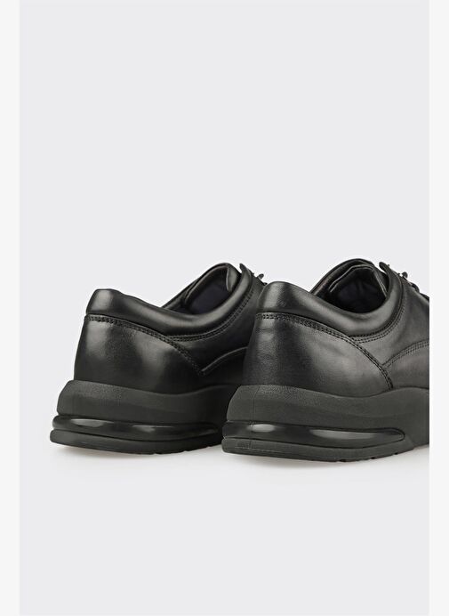 Siyah Deri Erkek Günlük Ayakkabı - Görsel 6