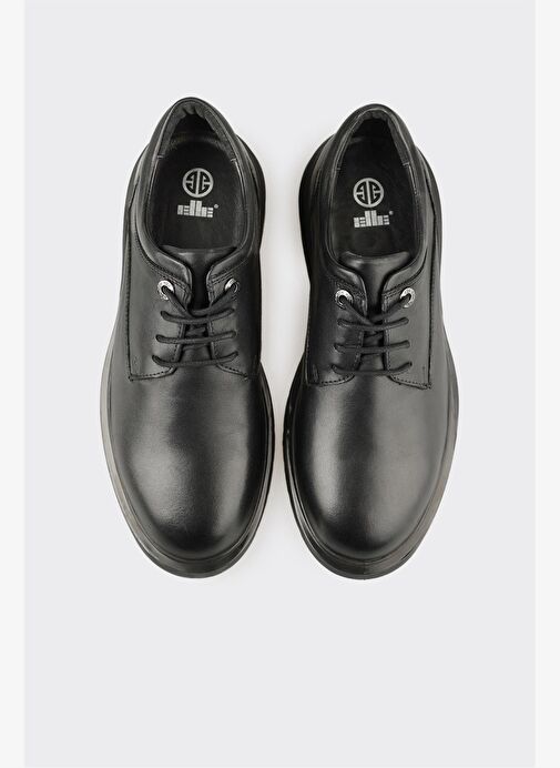 Siyah Deri Erkek Günlük Ayakkabı - Görsel 5