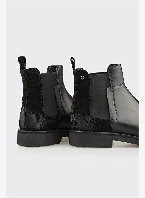 Siyah Deri Erkek Klasik Bot - Görsel 5