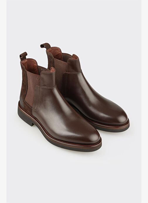 Kahve Deri Erkek Klasik Bot - Görsel 3