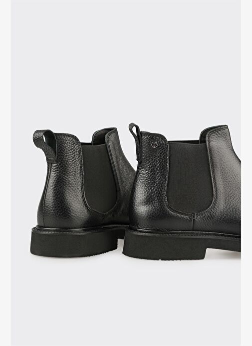 Siyah Deri Erkek Günlük Bot - Görsel 5