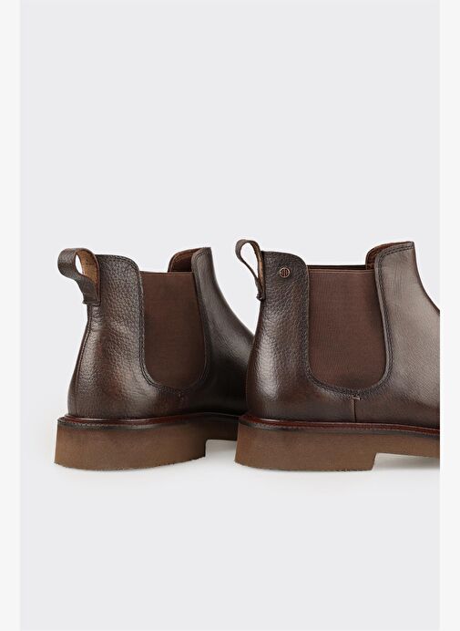 Kahve Deri Erkek Günlük Bot - Görsel 5