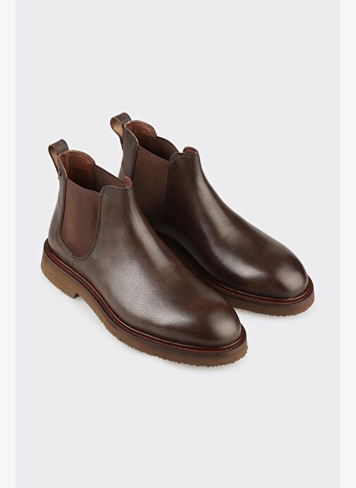 Kahve Deri Erkek Günlük Bot - Görsel 3